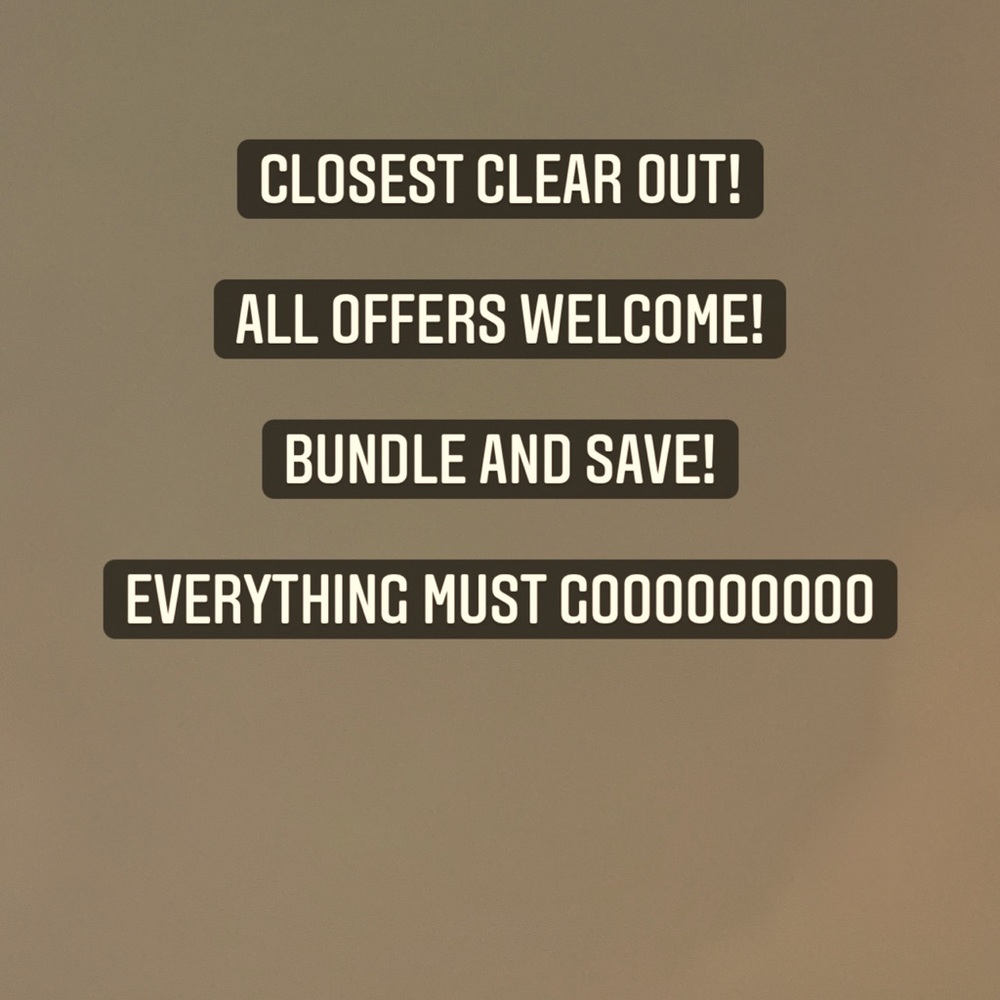 CLOSET CLEAR OUT
